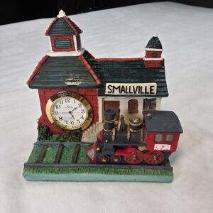 Nikko Smallville Christmas Clock Train Station Vintage‎